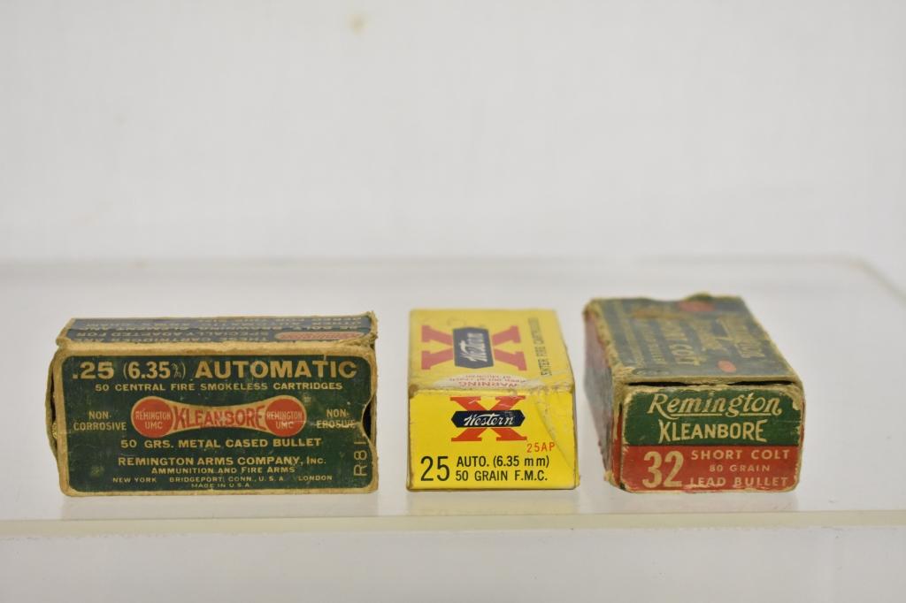 Ammo. 25 Auto & 32 Short Colt