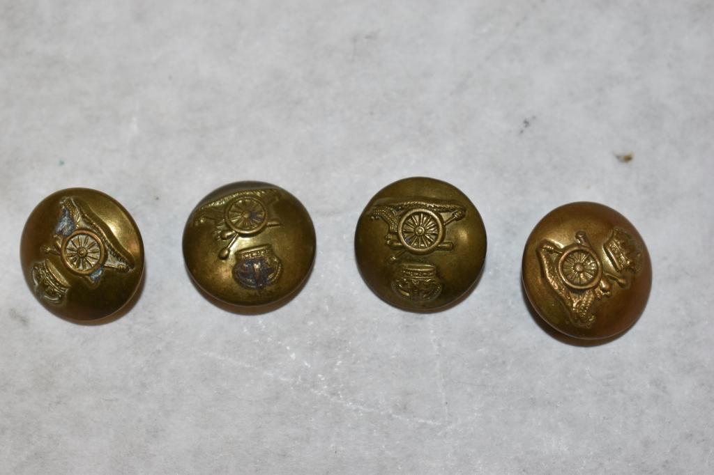 Nine Military Buttons