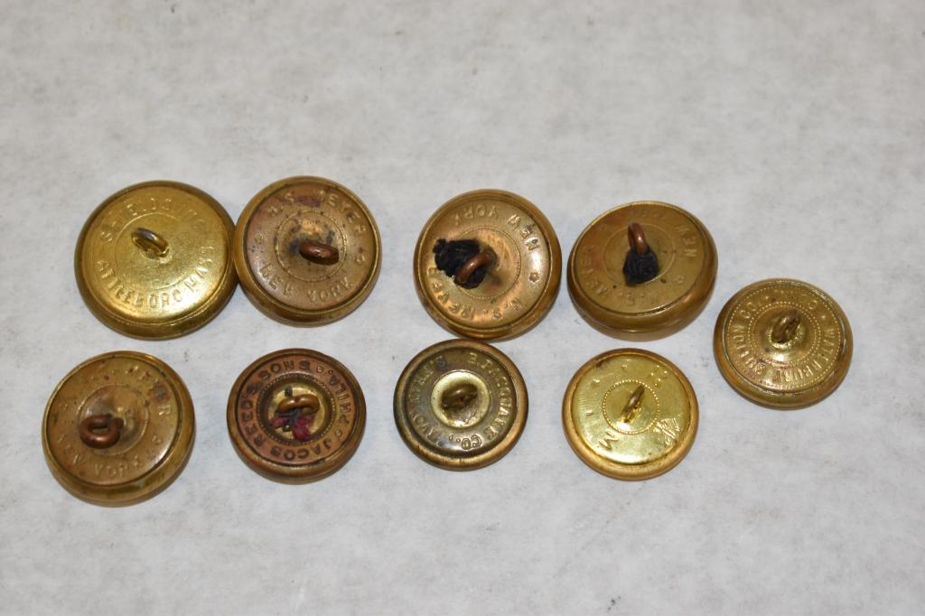 USA.  Nine Eagle Shield Uniform Buttons