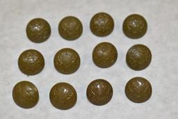 Twelve British Military Uniform Buttons