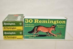 Ammo & Brass. 30 Remington 40 Rds & 20 Brass