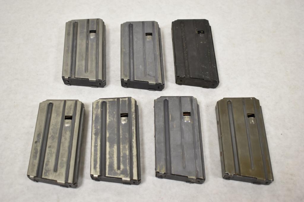 Seven AR15 5.56 MM Magazines.