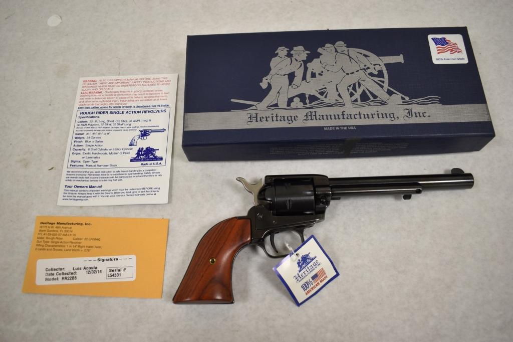 Gun. Heritage Rough Rider .22 LR Revolver