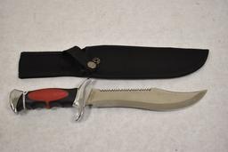 Maxam Sawback Blade Knife & Sheath