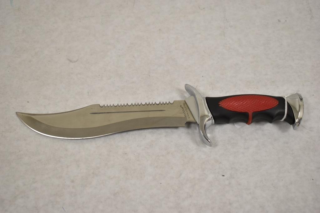 Maxam Sawback Blade Knife & Sheath