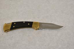 Buck Folding Pocket Blade Knife & Leather Sheath