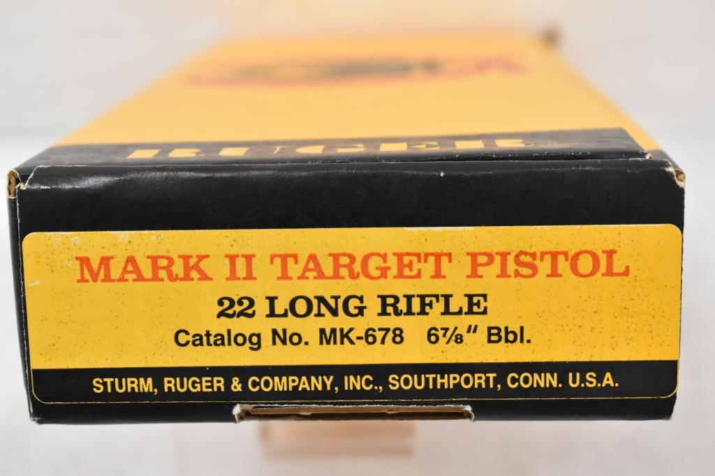 Gun. Ruger Mark II Target .22LR Pistol