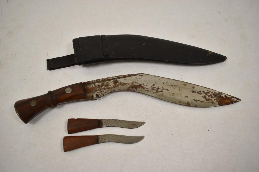 Indo-Nepalese Kukri  1900, Companion Knives & Shet