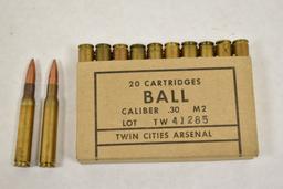 Collectible Ammo. 30 Cal M2. 22 Rds.