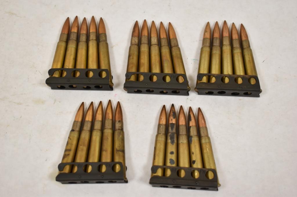 Ammo. 303 British. 200 Rds, Clips & Bandoleers