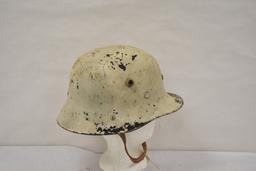 WWII German Snow Camoflage Military Helmet