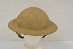 WWII Desert Tan Doughboy Military Helmet.