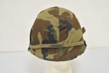 Vietnam War U.S. M1 Helmet w Liner and Camouflage Cover