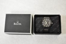 Bulova Men's Black Diamond Wrist Watch