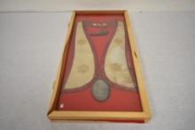 Antique George Washington 1795 Peace Medal with Peace Pipe, Ceremonial Collar, and Shadowbox