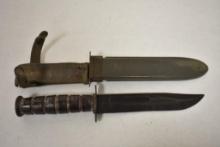 WW2 Camillus USN Mark 2 Fighting Knife with Scabbard