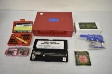Assorted Tools Kits ( Watch Repair kit, Stamping Kit, and more) and Accessories w Red Metal Box