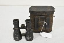 WW1 German Fernglas 08 Field Binoculars with Case