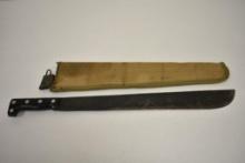 WW2 Martin Belgian Made Machete w Sheath
