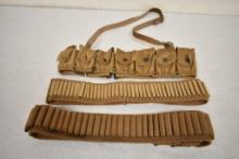 3- Ammo Belts and Brass (45-70 19 rounds)