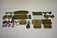 Assorted U.S. WW2 Memorabilia - Compass, Medal, Patches, First Aid Kit, and more