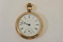 Antique 1895 Waltham 18s 7J Pocket Watch - Brass Case