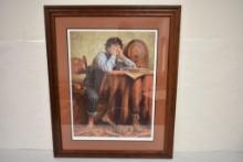 Radio Daze by Jim Daly signed and numbered print w COA 60/1500 , matted and framed