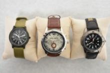 Lo of 3 Wrist Watches- U.S. Guide Quartz & Daniel Hechter