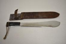1940 Legitimus Collins & Co. Machete with Leather Scabbard