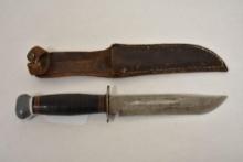 WW2 RH Pal 36 Fighting Knife w Leather Sheath