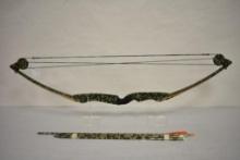 Camouflage Bow with 6 Arrows