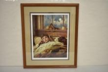When I Grow Up by Jim Daly, signed and numbered print with COA 711/1500, matted and framed