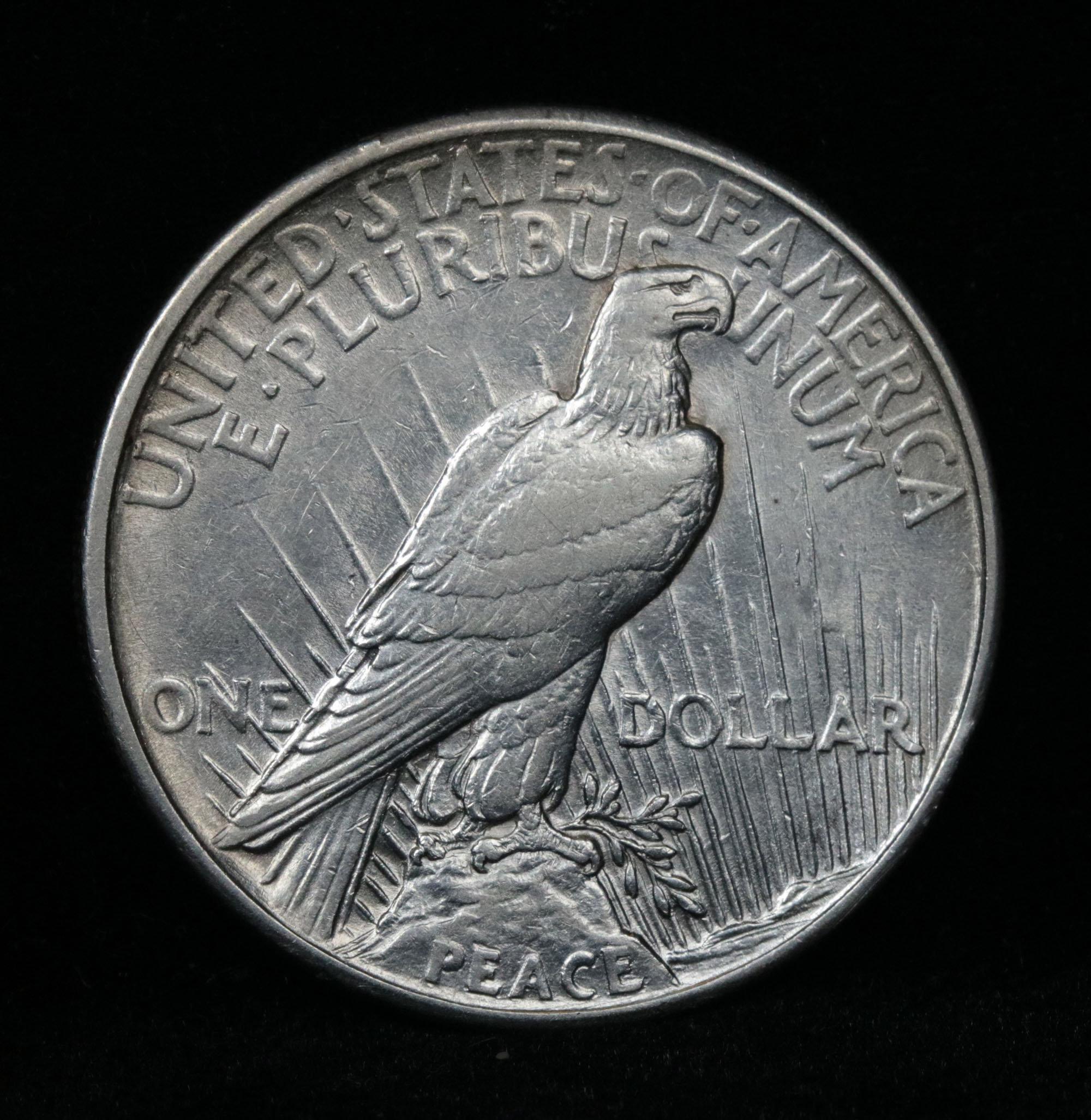 1921-p Peace Dollar $1 Grades xf+
