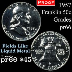 1957 Franklin Half Dollar 50c Grades GEM+ Proof
