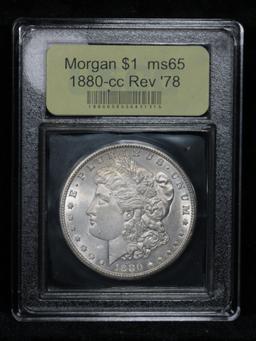 ***Auction Highlight*** 1880-cc Rev '78 Morgan Dollar $1 Graded GEM Unc by USCG (fc)