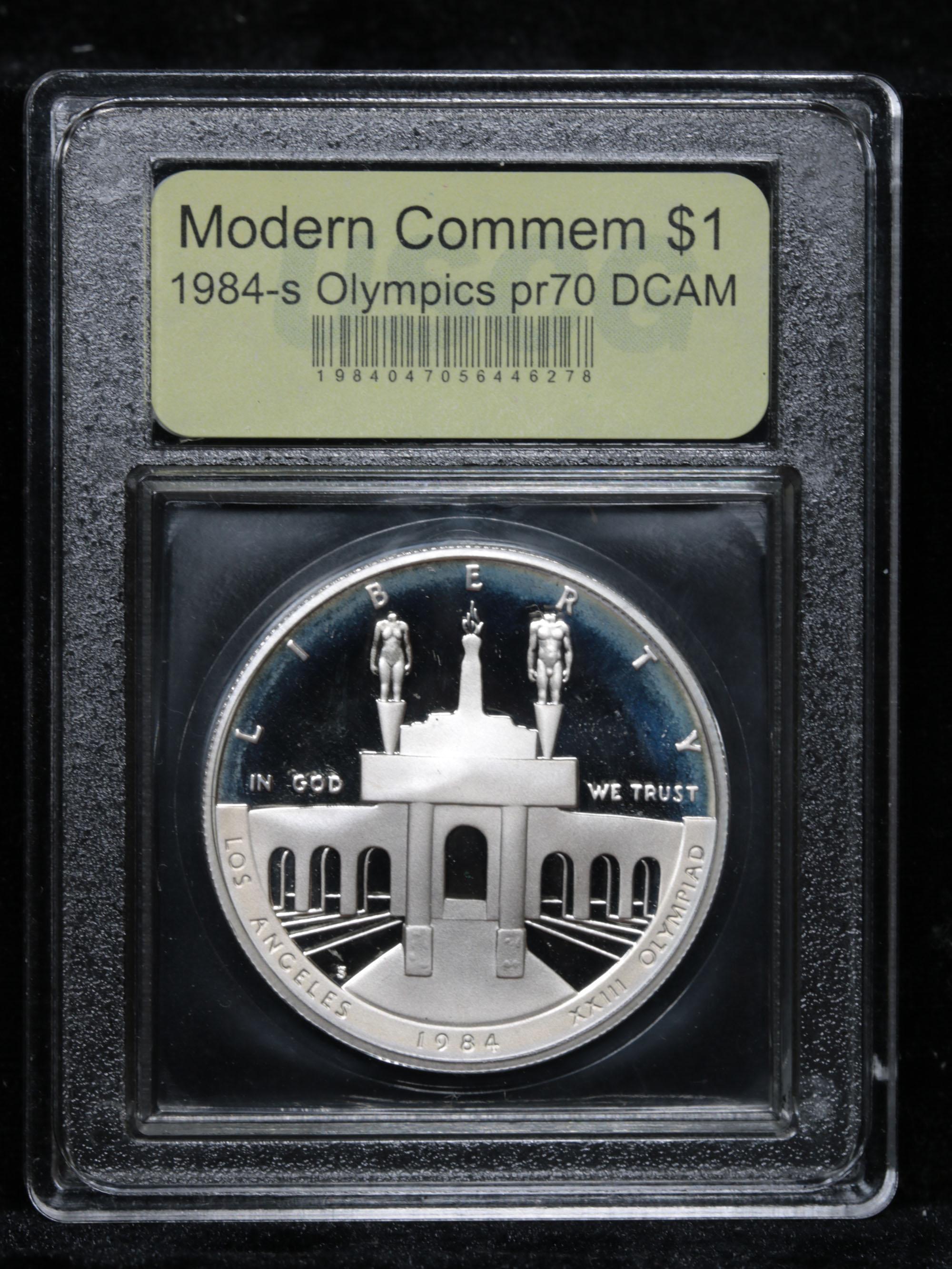 1984-s Olympics Modern Commem Dollar $1 Graded GEM++ Proof Deep Cameo By USCG