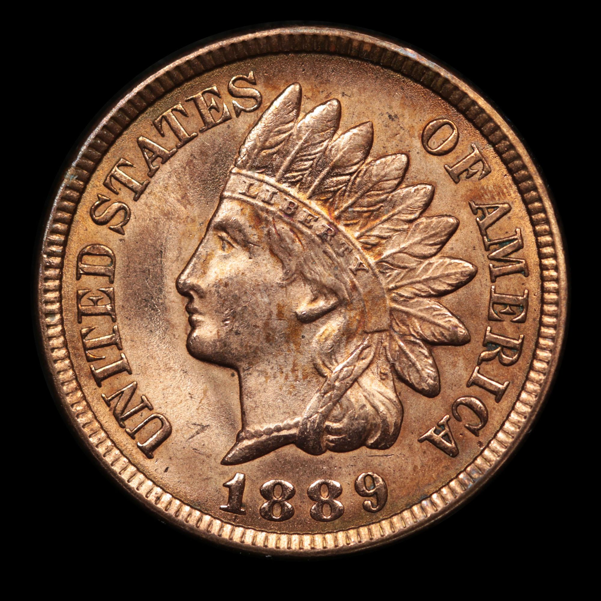 ***Auction Highlight*** 1889 Indian Cent 1c Graded GEM++ RD by USCG (fc)