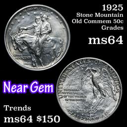 1925 Stone Mountain Old Commem Half Dollar 50c Grades Choice Unc