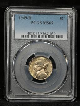 PCGS 1949-d Jefferson Nickel 5c Graded ms65 By PCGS
