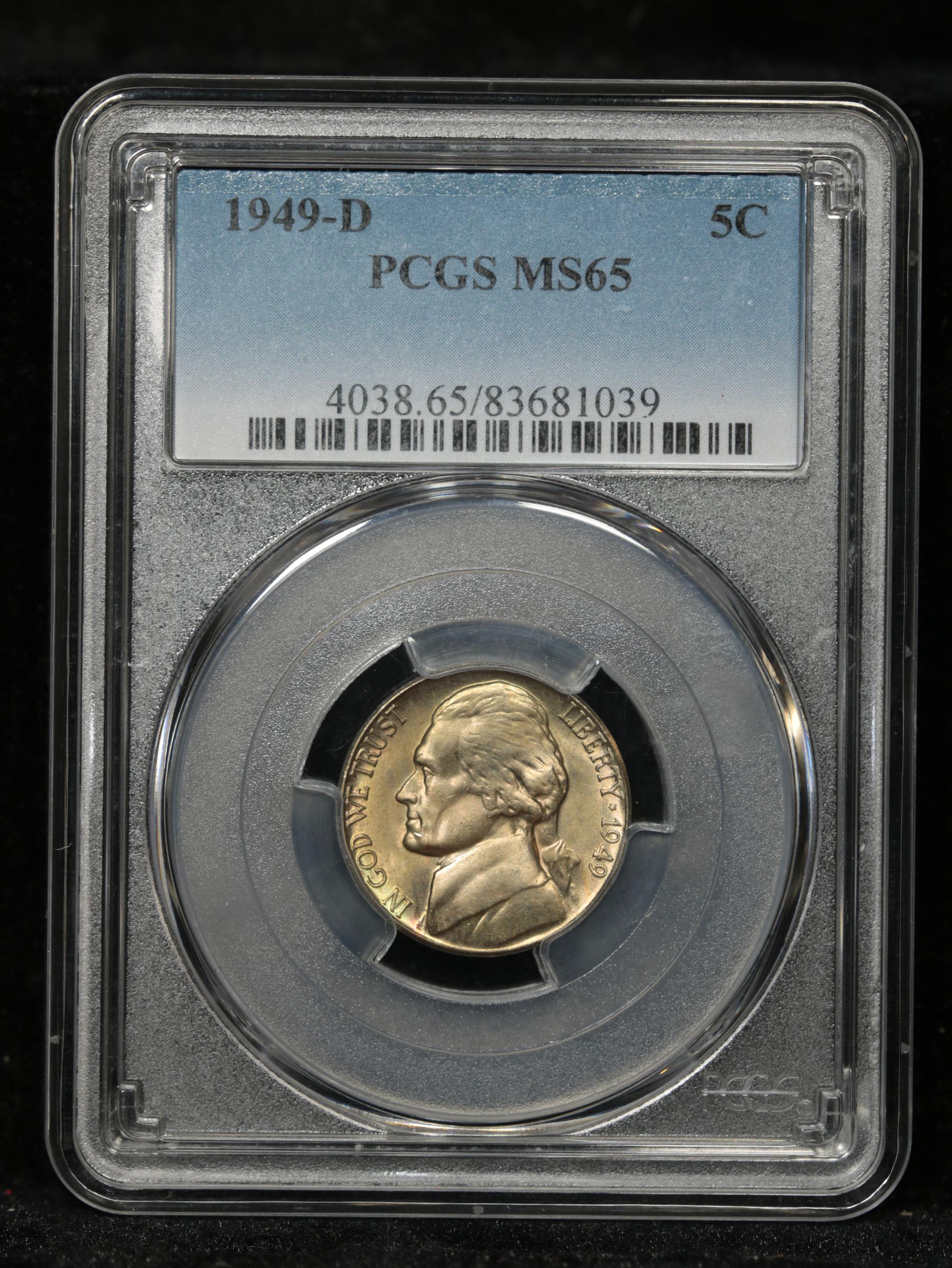 PCGS 1949-d Jefferson Nickel 5c Graded ms65 By PCGS