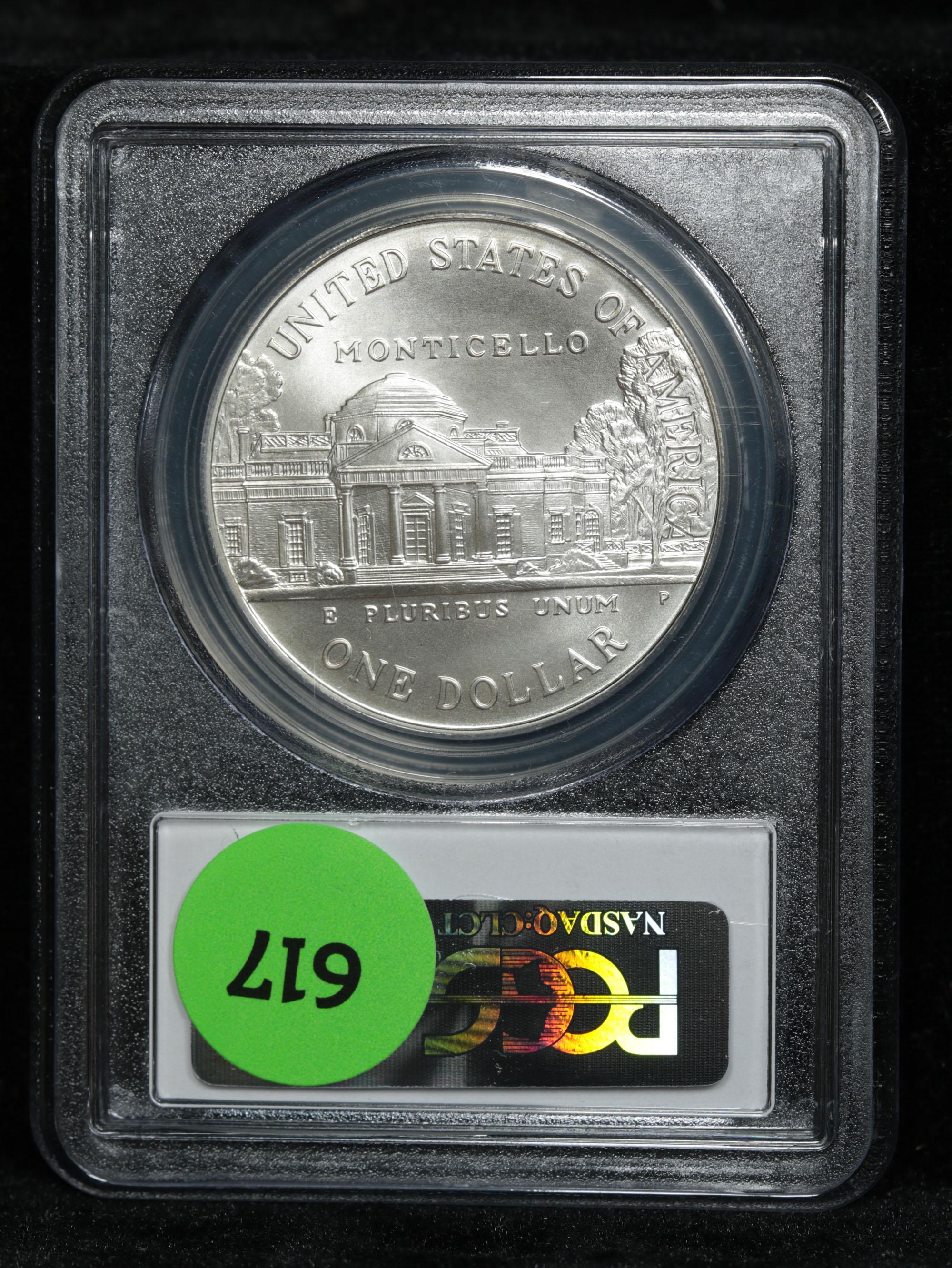 PCGS 1993-p Jefferson Modern Commem Dollar $1 Graded ms69 By PCGS