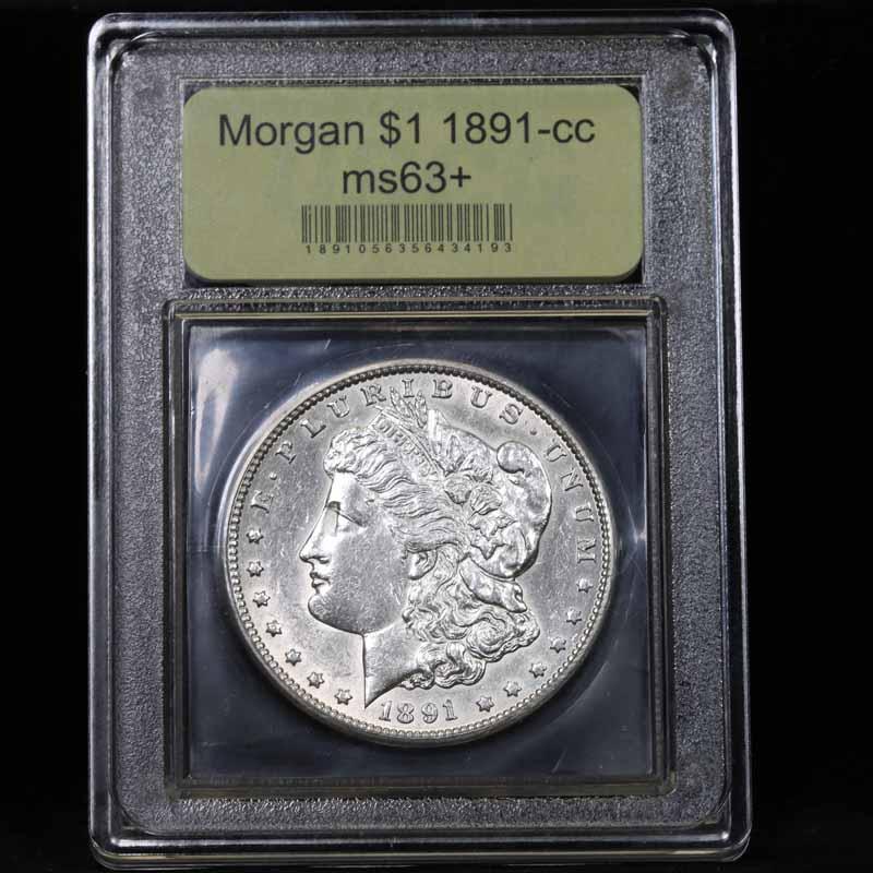 ***Auction Highlight*** 1891-cc Morgan Dollar $1 Graded Select+ Unc by USCG (fc)