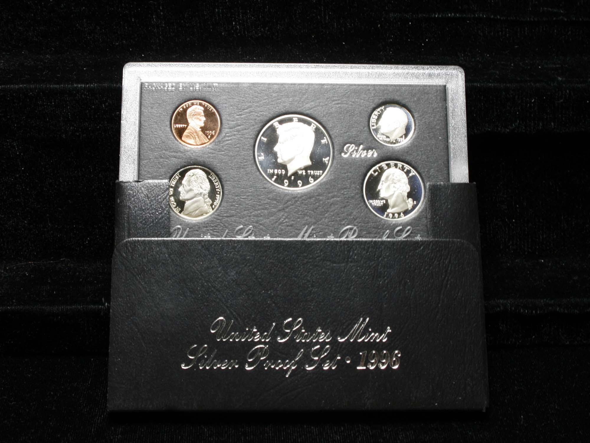 1996 United States Mint Silver Proof Set "Black Box"