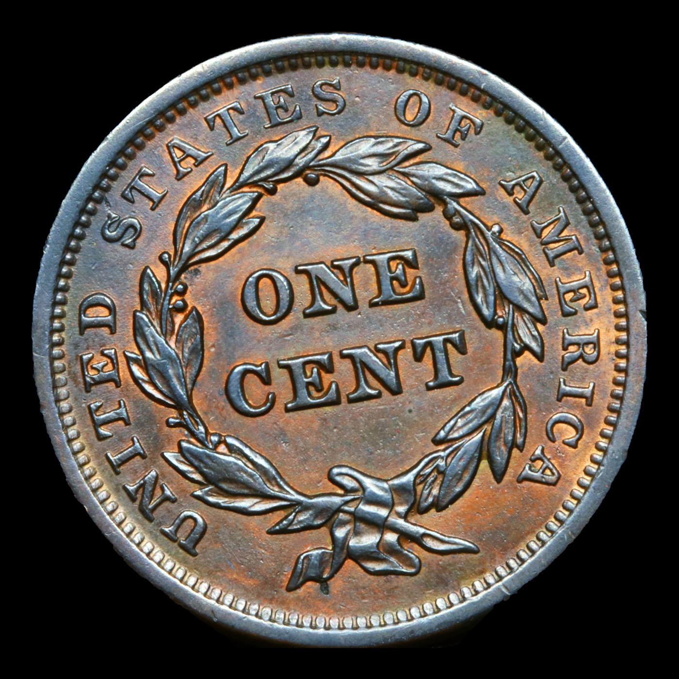***Auction Highlight*** 1842 Braided Hair Large Cent 1c Grades Select+ Unc BN (fc)