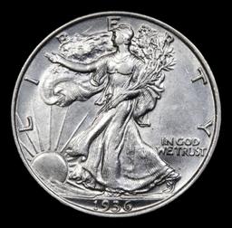 1936-p Walking Liberty Half Dollar 50c Grades Choice AU