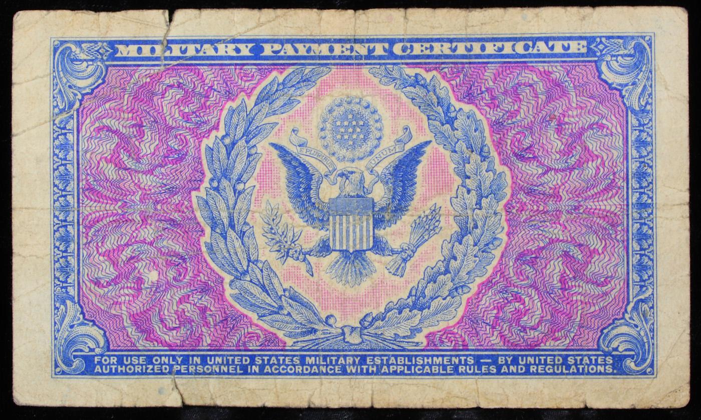 Military Payment Certificate Series 481 $1  Grades vf+