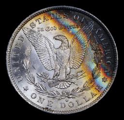 1884-o Monster Rainbow Toned Morgan Dollar $1 Grades Select+ Unc