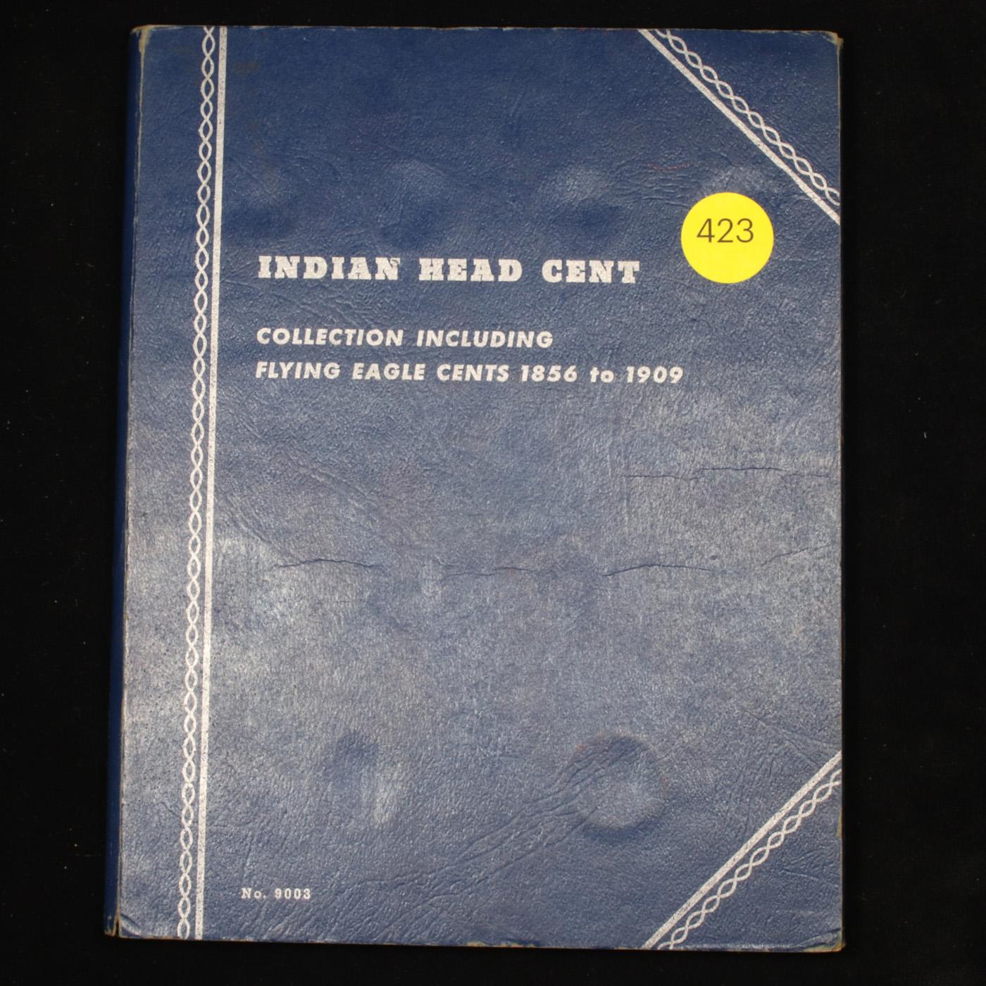 Partial Indian Cent Book 1863-1909 20 coins Grades