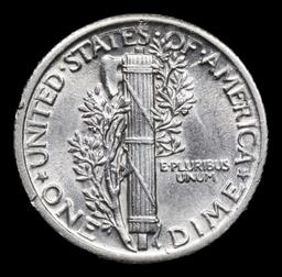 1918-p Mercury Dime 10c Grades Unc+ FSB