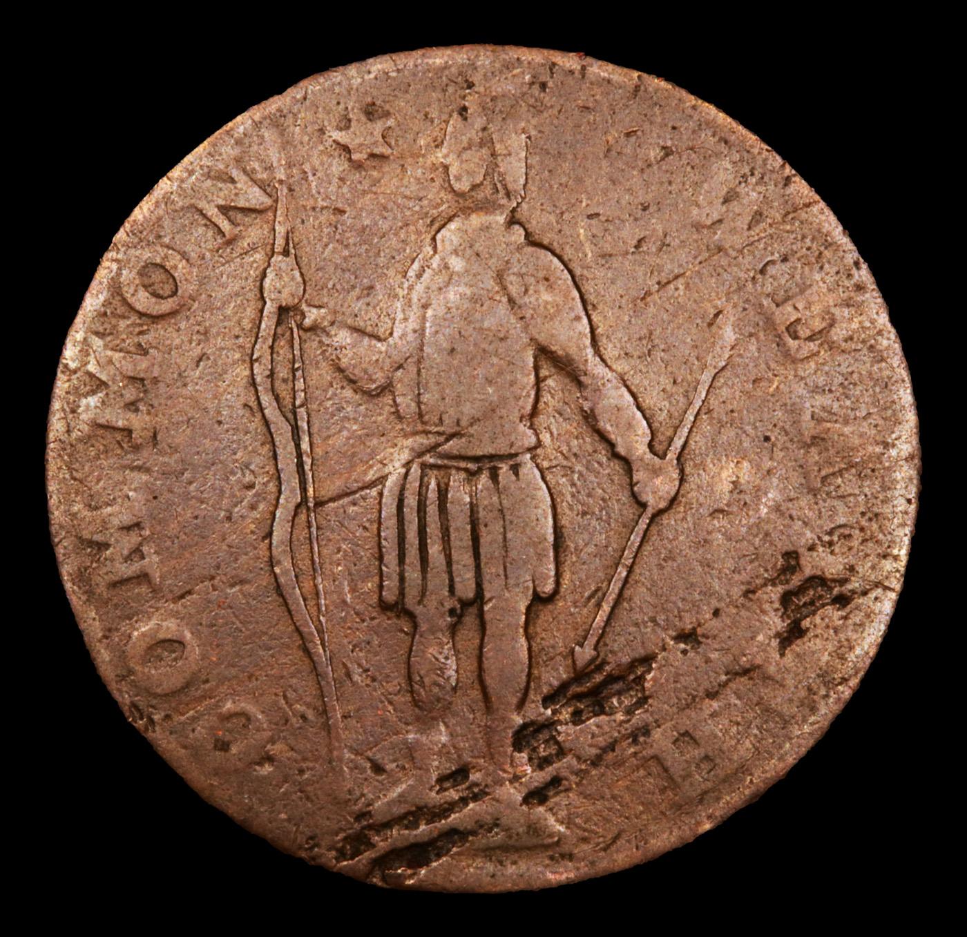 1788 Massachusets Ryder 3-E R4 Colonial Cent 1c Grades vf, very fine